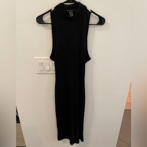 Forever 21 black ribbed bodycon sleeveless sleeveless dress